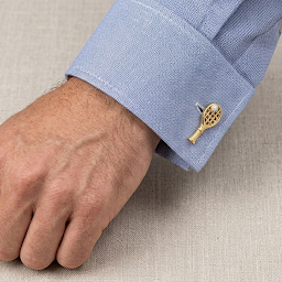18K Tennis Racket & Ball Cufflinks